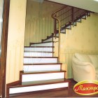 П-образная монолитная  лестница с облицовкой